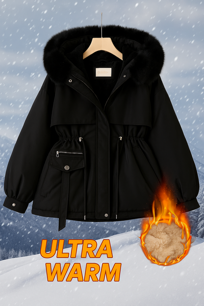 Women's Hooded Plush Winter Coat