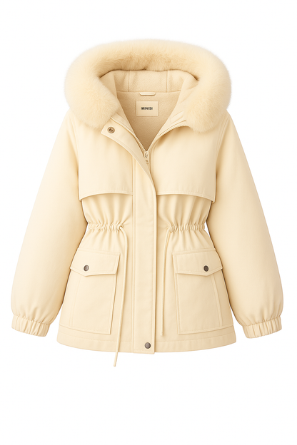 Women's Hooded Plush Winter Coat