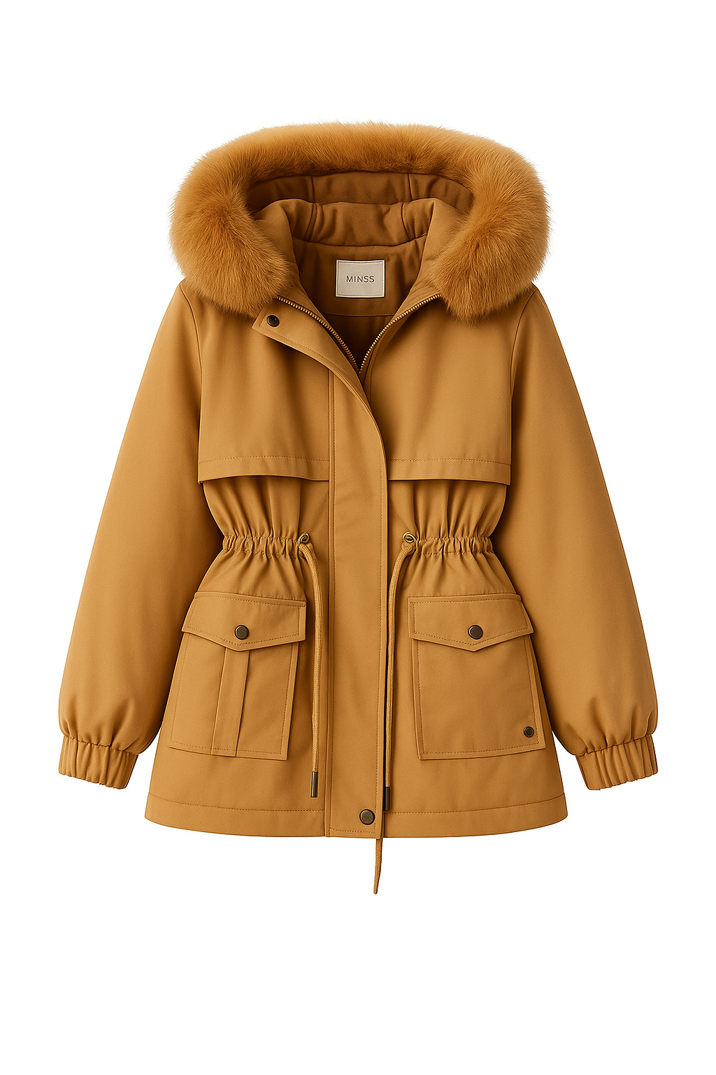 Women's Hooded Plush Winter Coat