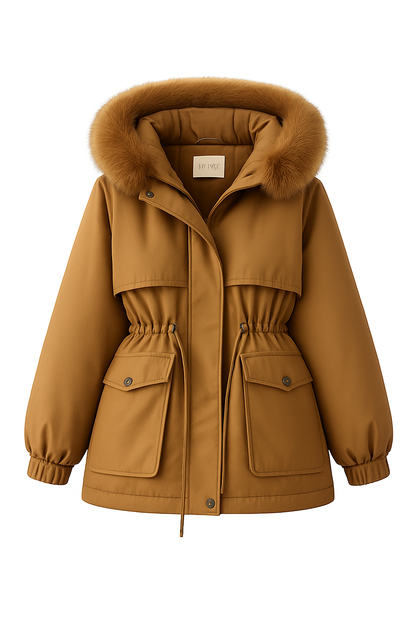 Women's Hooded Plush Winter Coat