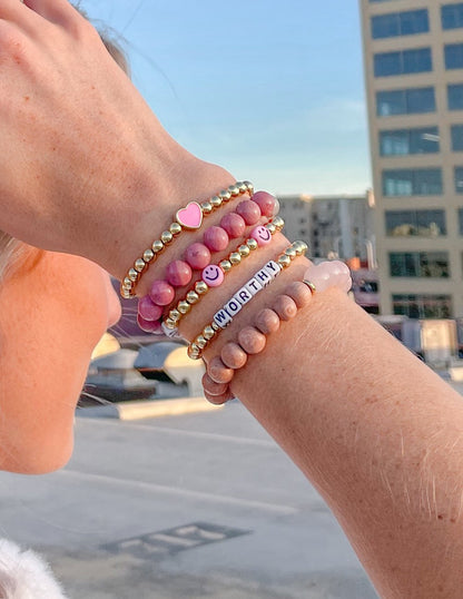 Elevated Faith Rose Quartz Bracelet