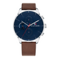 Tommy Hilfiger Men's Watch Chronograph Brown Leather 1791487 Chase (Blemished Box)