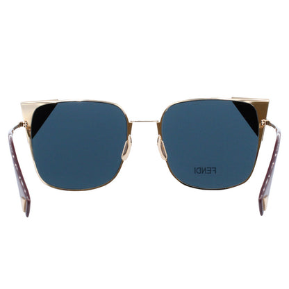 Fendi Rose Gold & Blue Square Women's Sunglasses 0191/S