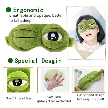 Cute Frog Plush Sleep Eye Mask