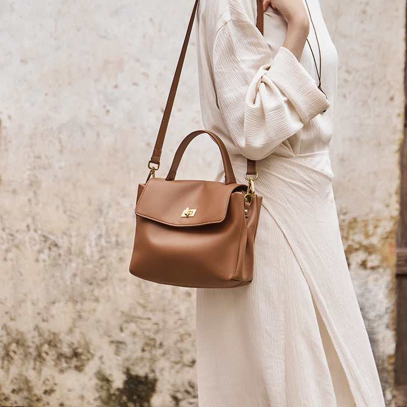 Elegant Leather Satchel Bag