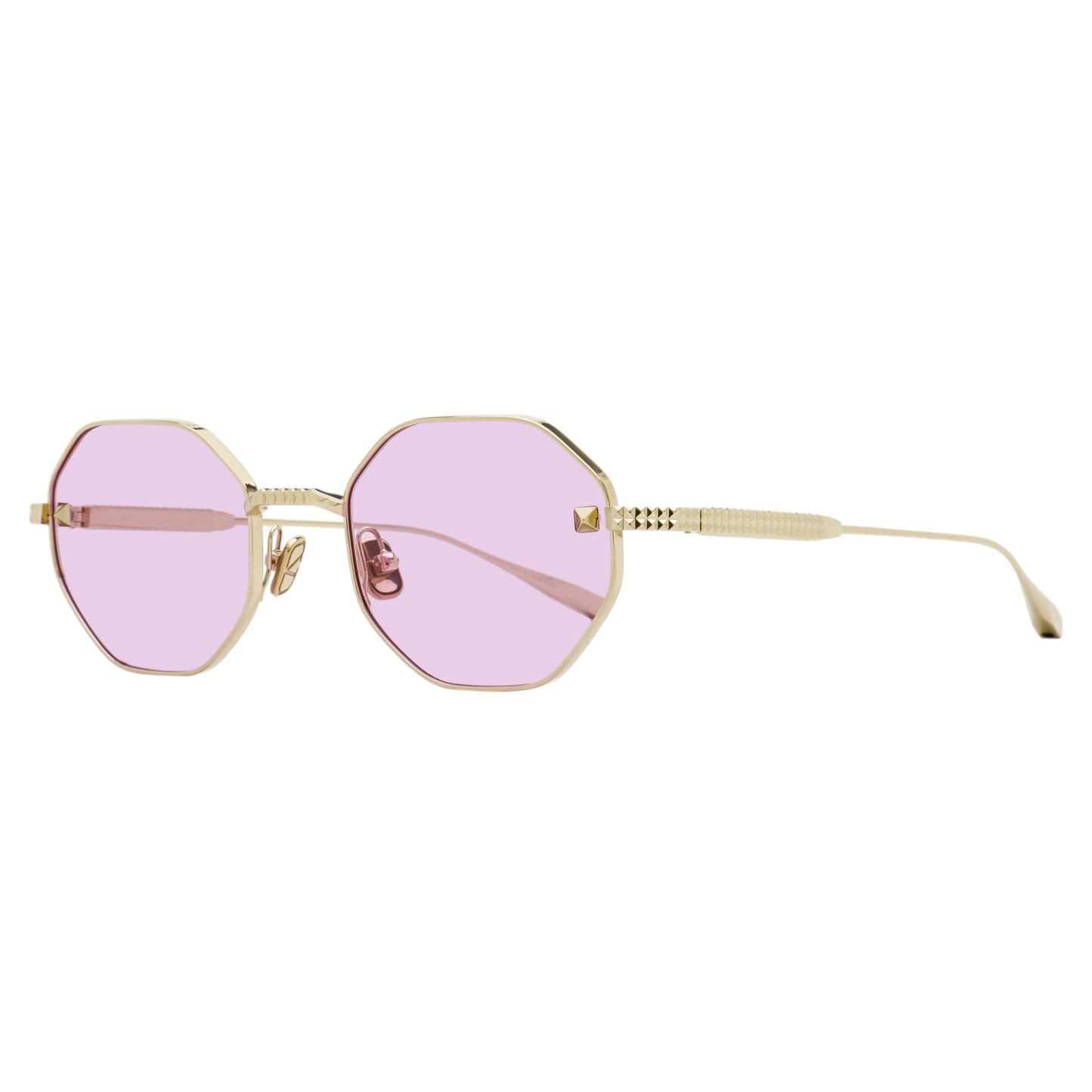 Valentino Titanium V-Stud Sunglasses VLX-122 a Gold 52mm