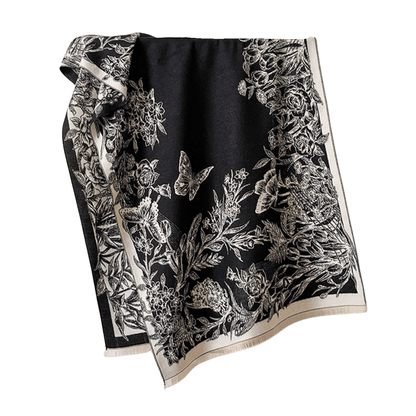 Elegant Botanical Print Scarf