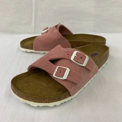 Birkenstock Unisex Vaduz Suede Leather Soft Footbed Rose