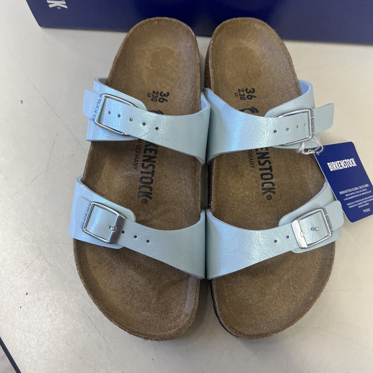 Birkenstock Unisex Sydney Birko Flor Graceful Surf Green