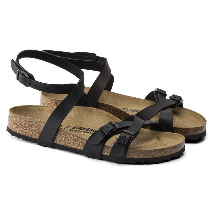 Birkenstock Unisex Blanca Birko Flor Black