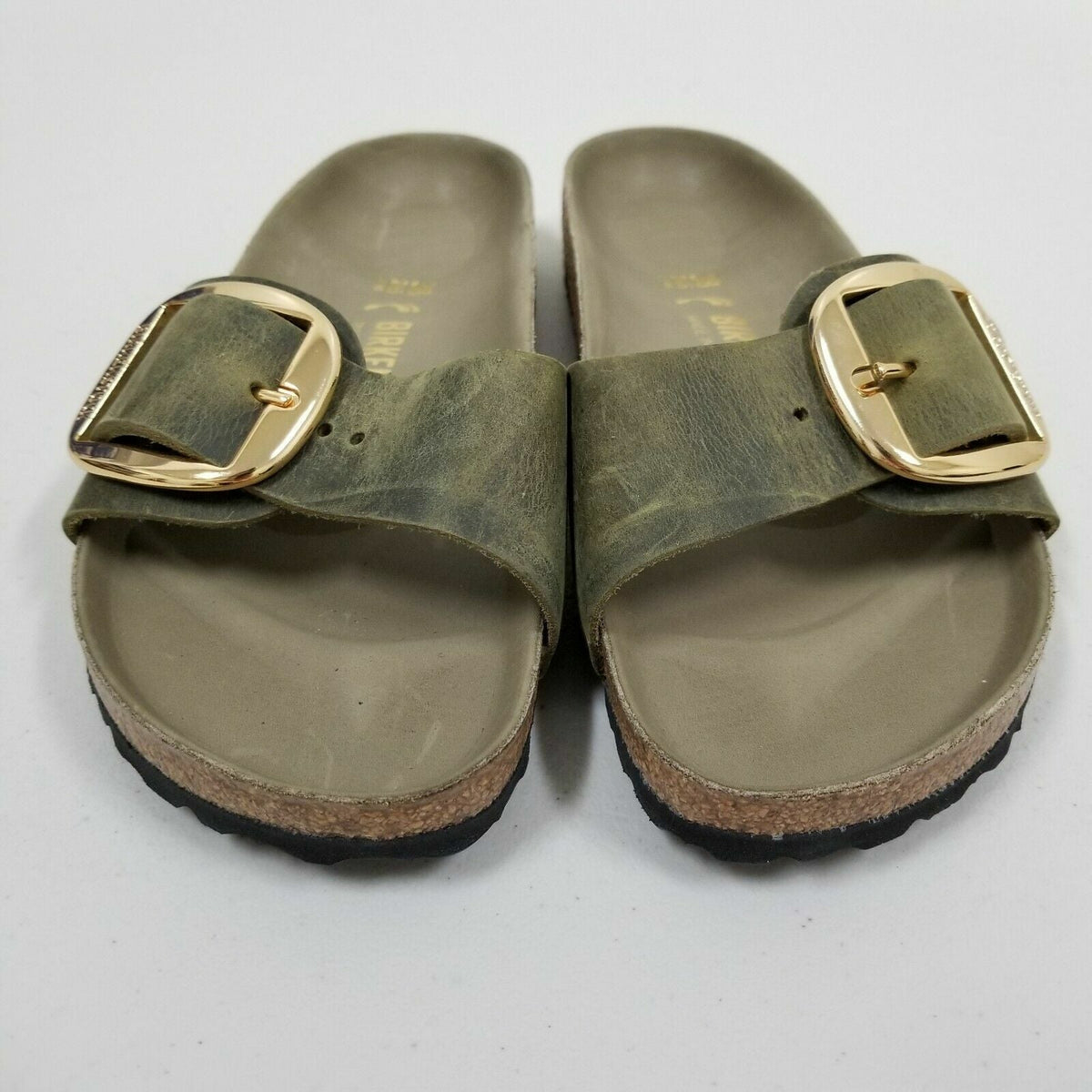 Birkenstock Unisex Madrid Big Buckle Waxy Leather Jade