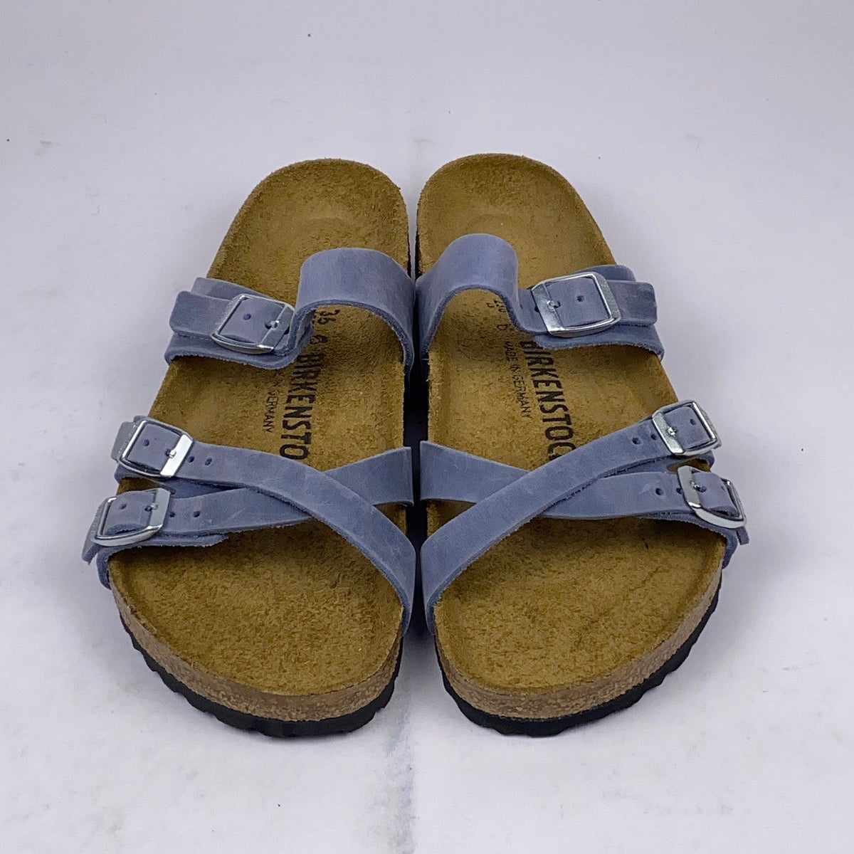 Birkenstock Unisex Franca Natural Leather Elemental Blue