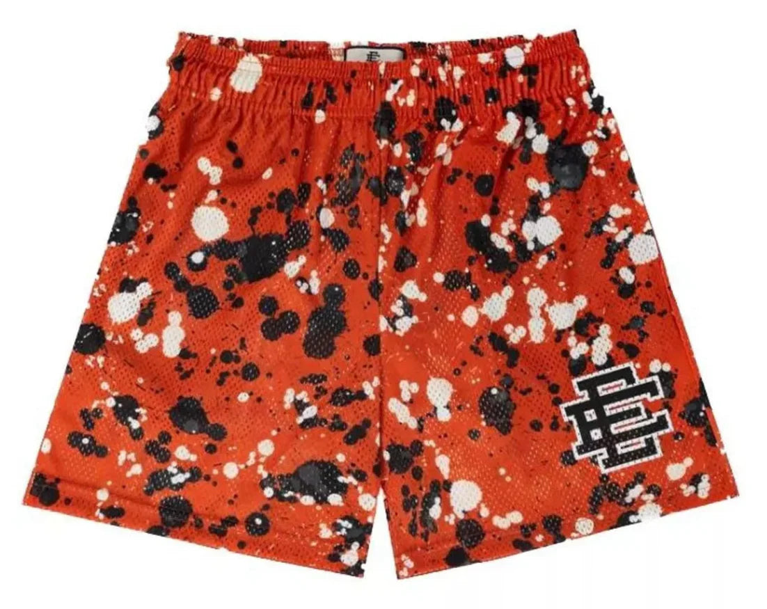 Eric Emanuel Men's Ee Basic Short Orange Splatter