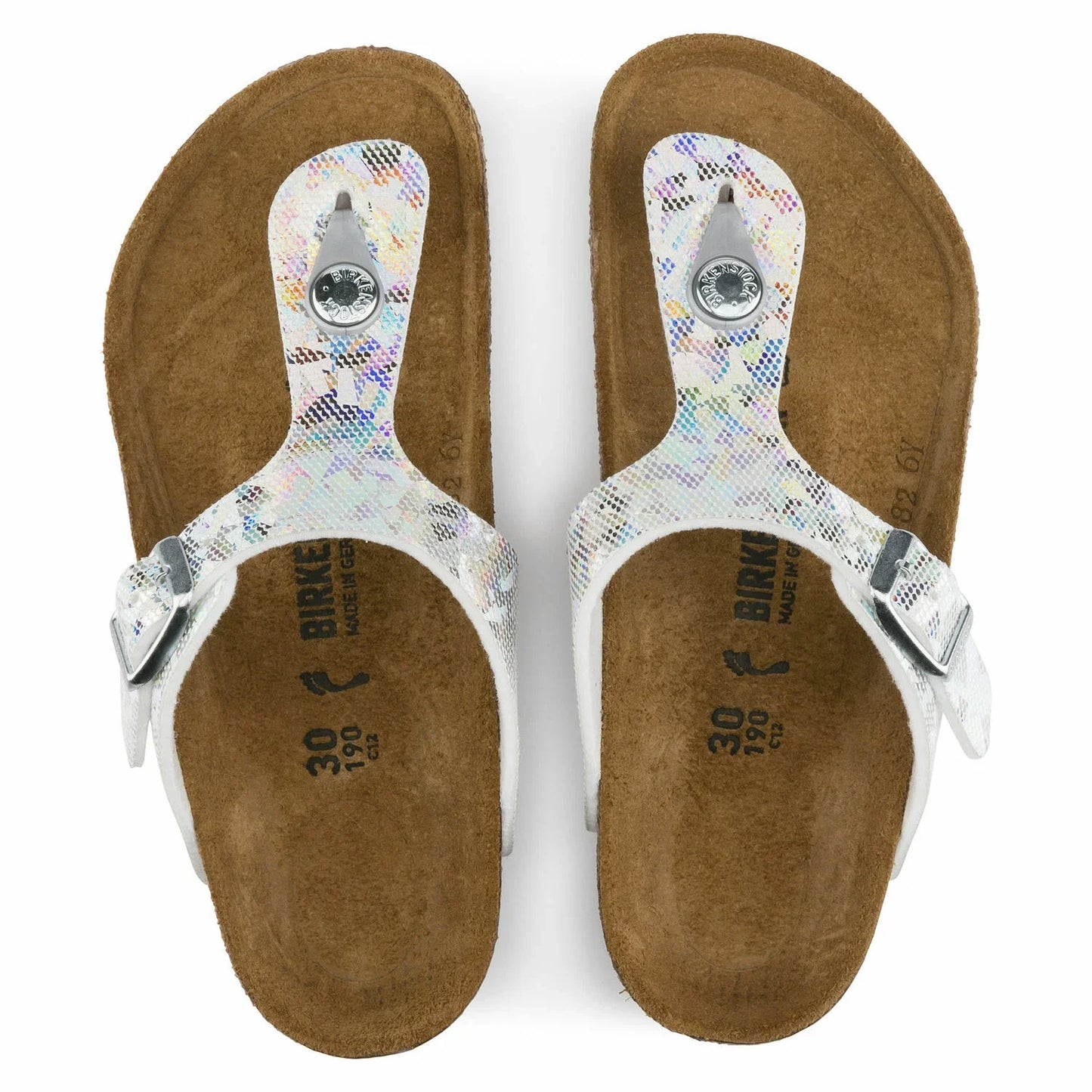 Birkenstock Gizeh Kids Birko-Flor Hologram Silver