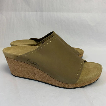 Birkenstock Namica Nubuck Leather Mud Green Rivets