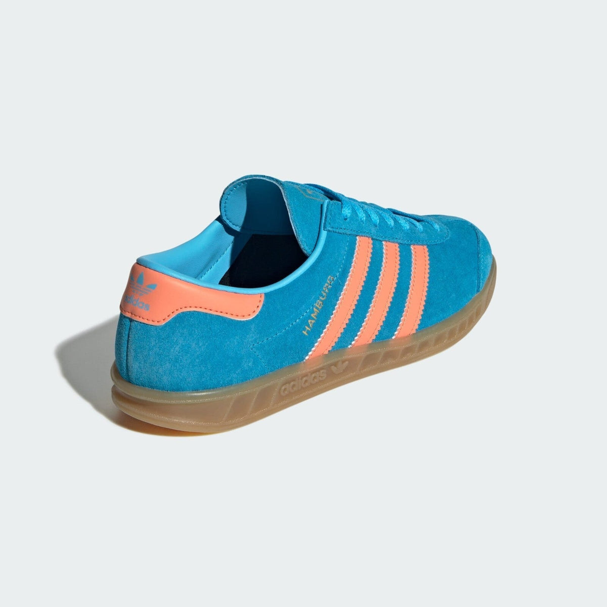 adidas Women's Hamburg 'Sky Rush Semi Coral Gold Metallic ' Sneakers