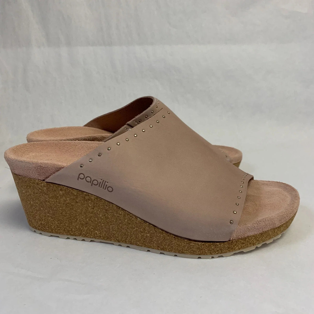 Birkenstock Namica Exquisit Nubuk Leather Crystal Rose Rivets