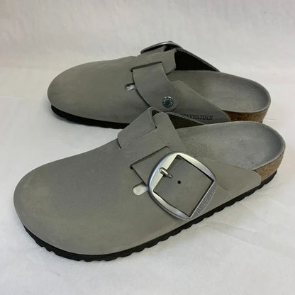 Birkenstock Boston Big Buckle Nubuck Leather Clogs