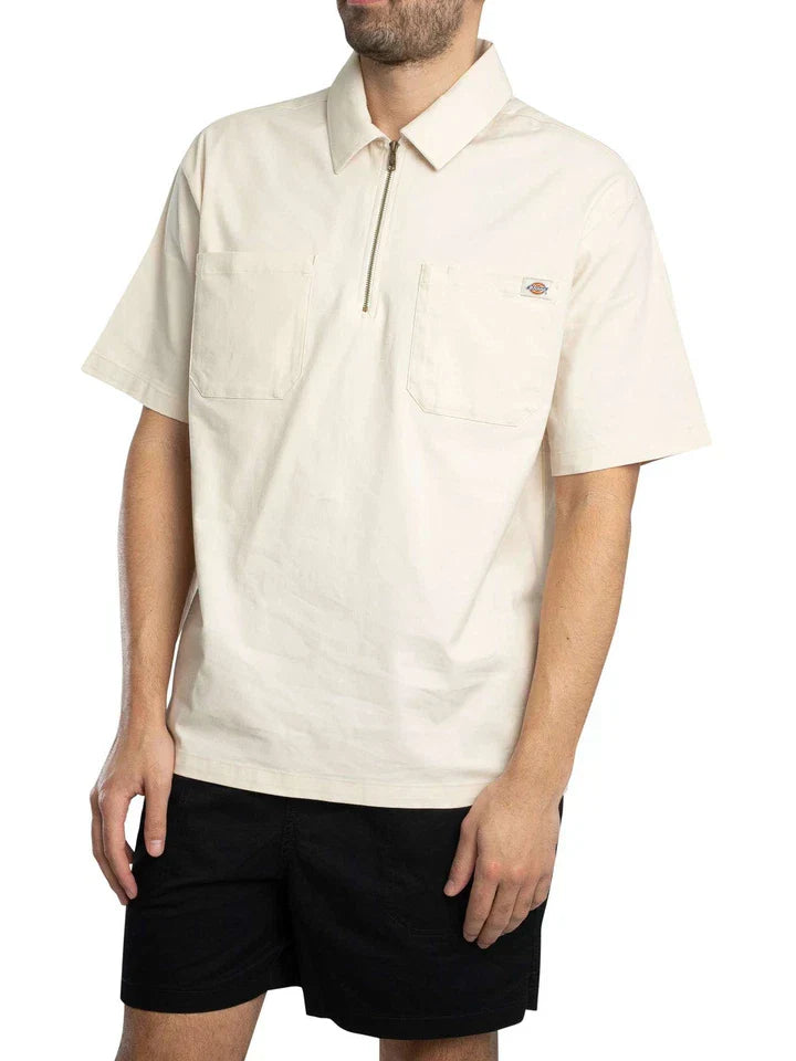 Dickies Men's Ranch Zip Polo Shirt Polos