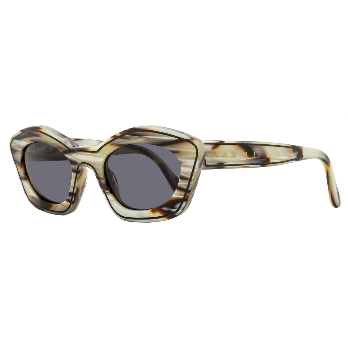 Marni Cat Eye Sunglasses Kea Island EWS Black 53mm