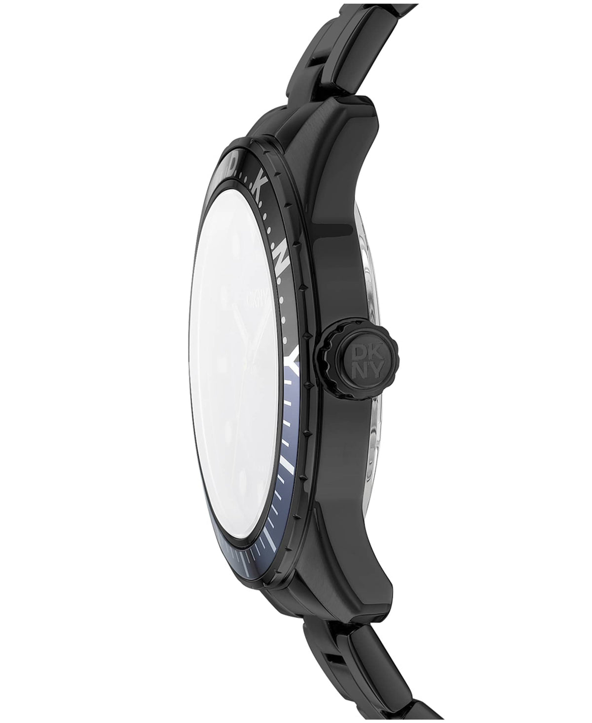 Dkny Men Watch, Black Color Case, Black Dial, Black Color Metal Bracelet, 3 Hands Date, 10 Atm