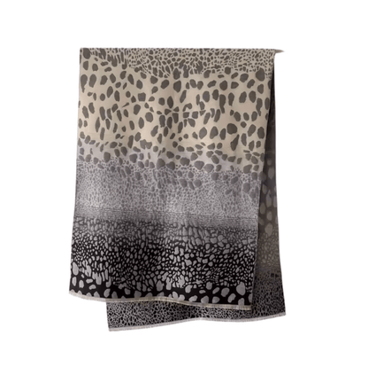 Elegant Gradient Leopard Print Scarf