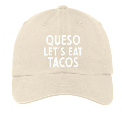 Frankie Jean Queso Let's Eat Tacos Baseball Cap