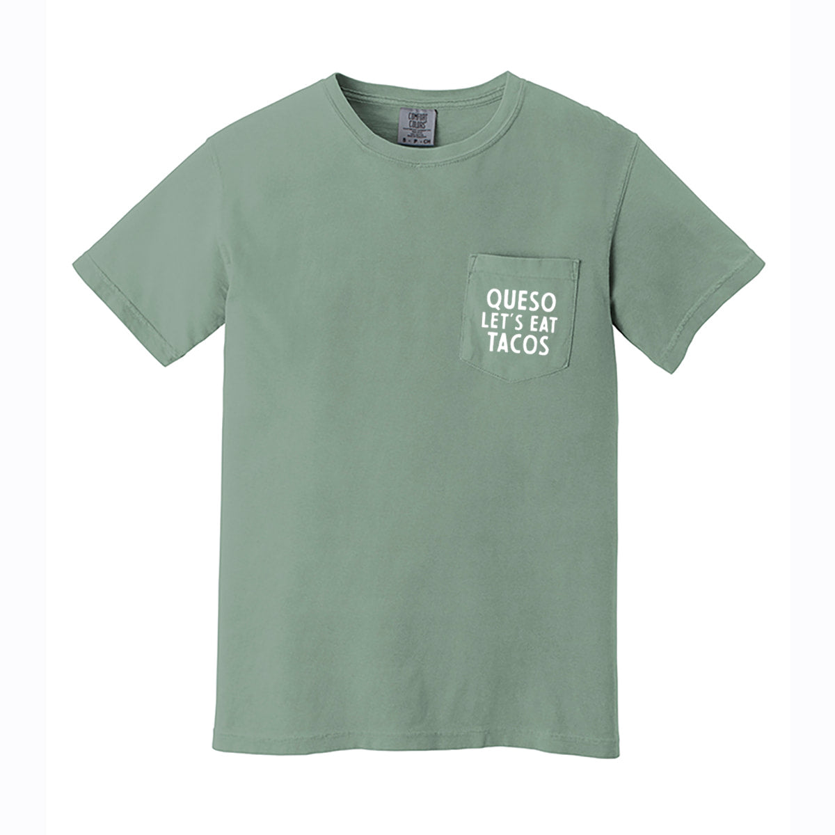 Frankie Jean Queso Let's Eat Tacos Pocket Tee