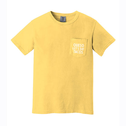 Frankie Jean Queso Let's Eat Tacos Pocket Tee