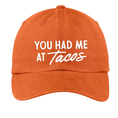Frankie Jean You Had Me At Tacos Baseball Cap