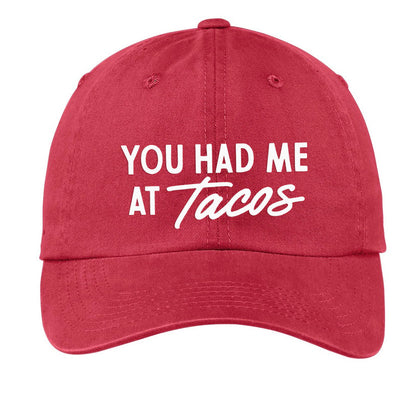 Frankie Jean You Had Me At Tacos Baseball Cap