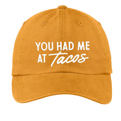 Frankie Jean You Had Me At Tacos Baseball Cap