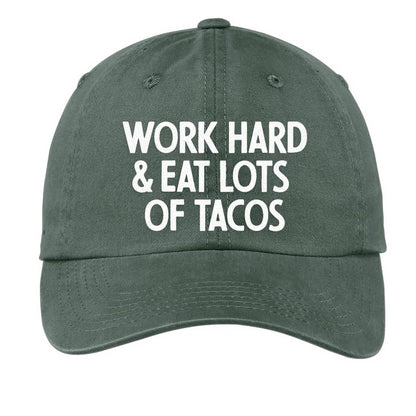 Frankie Jean Work Hard & Eat Lots of Tacos Baseball Cap