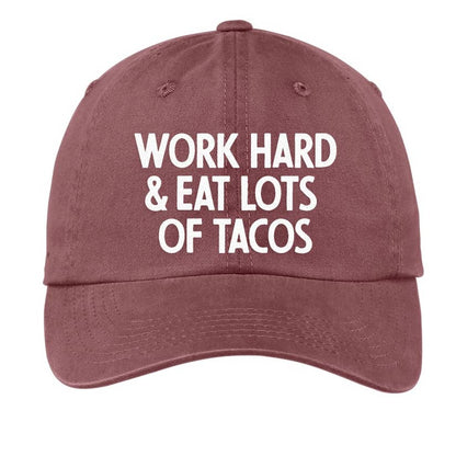 Frankie Jean Work Hard & Eat Lots of Tacos Baseball Cap