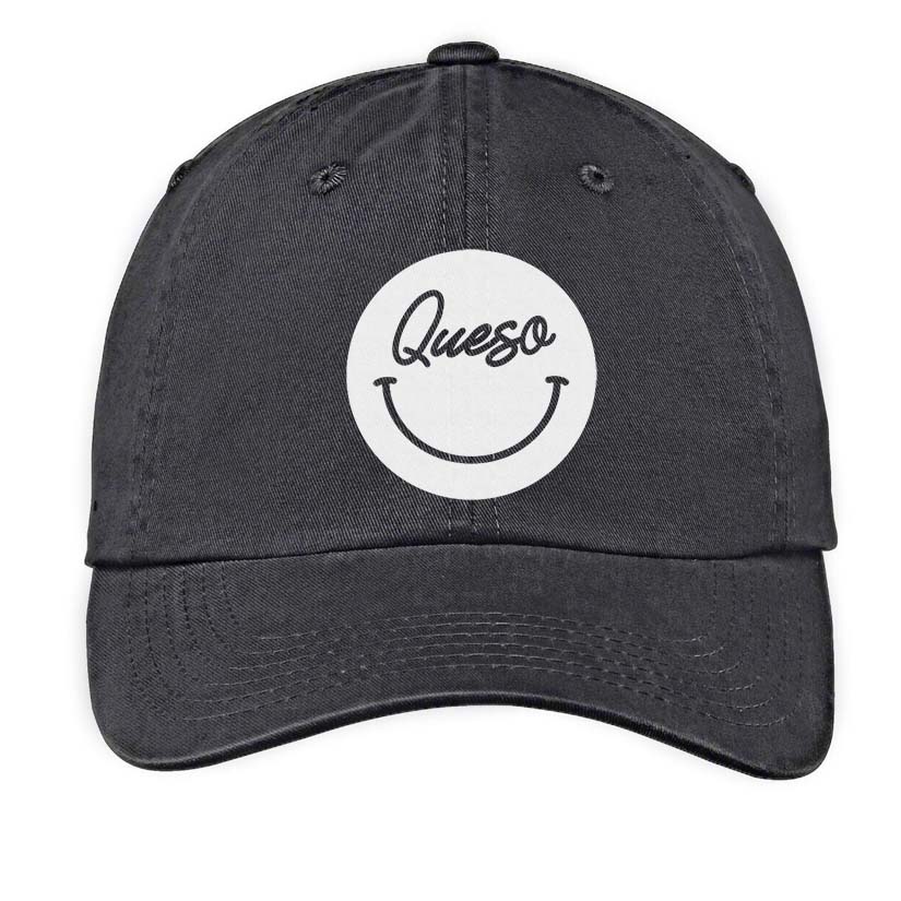 Frankie Jean Queso Cursive Smile Baseball Cap