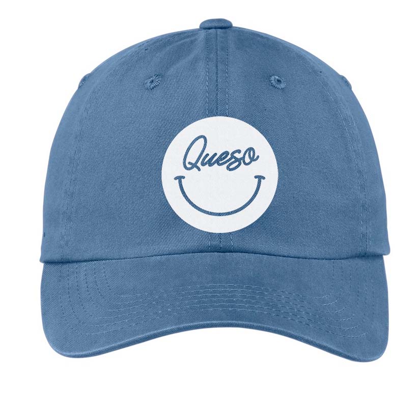 Frankie Jean Queso Cursive Smile Baseball Cap