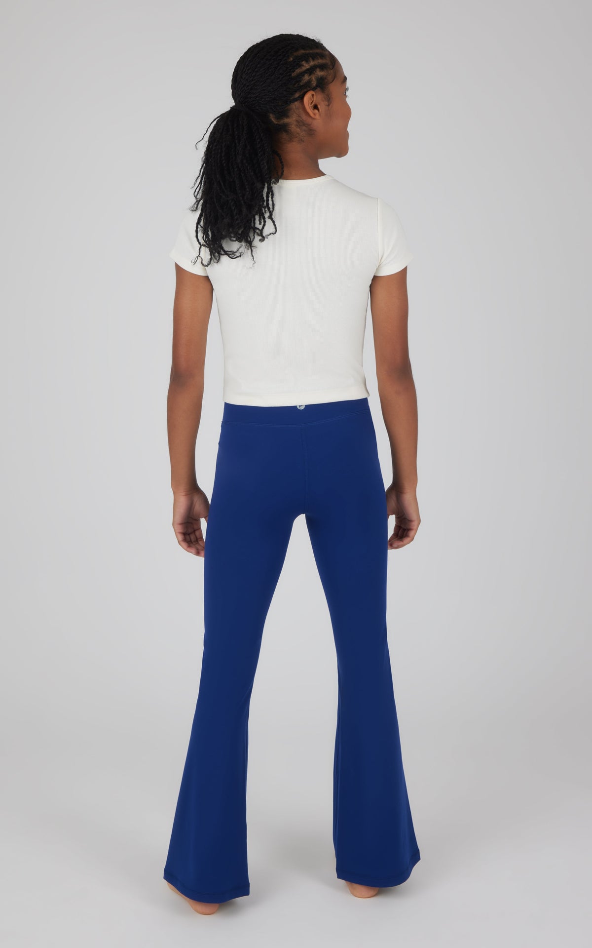 90 Degree by Reflex Girls 2 Pack Interlock Everyday Full Length Legging and Everyday Interlock High Waist Flared Pant