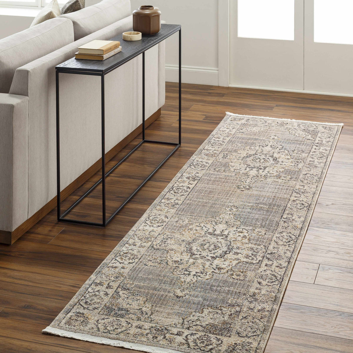 Cream Brown Zola Area Rug - Clearance