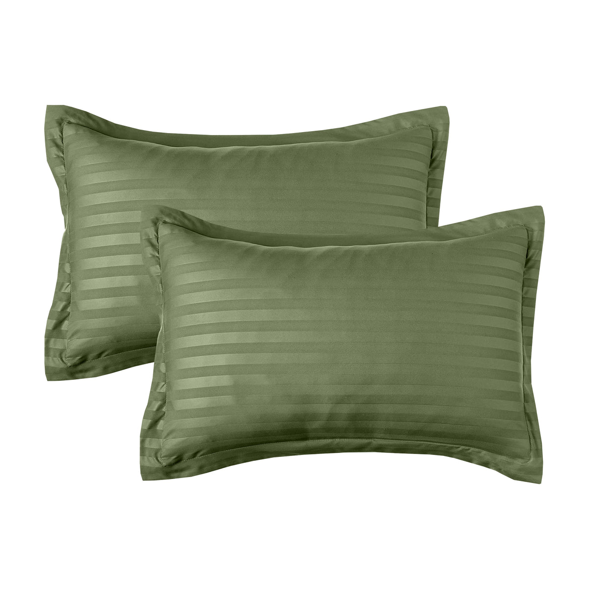 Elegant Comfort 8-Piece Dobby Stripe Comforter Set - Includes 4-Piece Sheet Set with Double Sided Storage Pockets