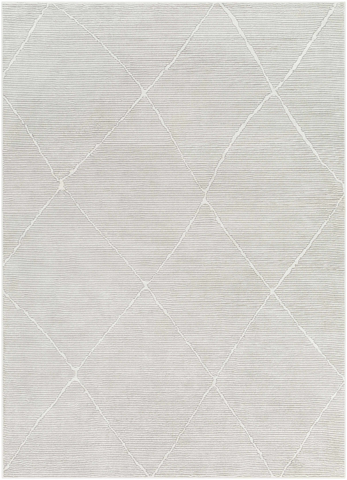 Aldis Grey Plush Textured Washable Rug - Clearance