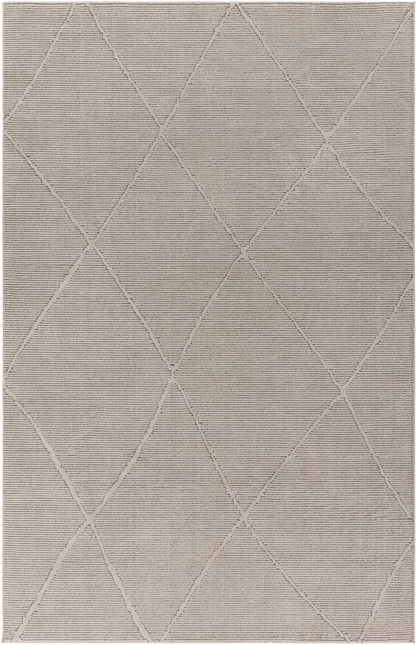Aldis Grey Plush Textured Washable Rug - Clearance
