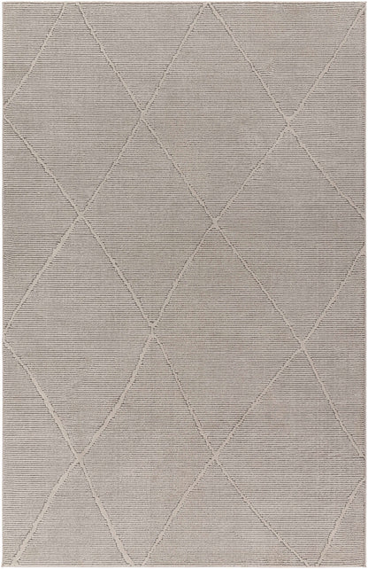 Aldis Grey Plush Textured Washable Rug - Clearance