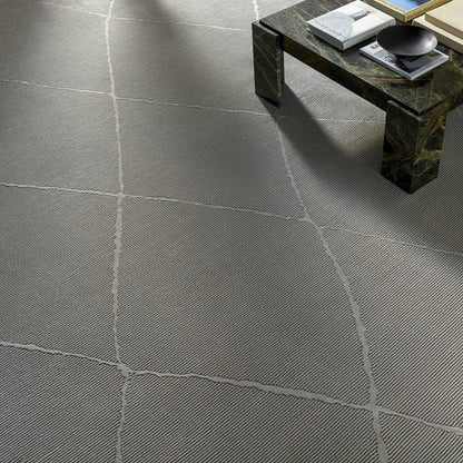 Aldis Grey Plush Textured Washable Rug - Clearance