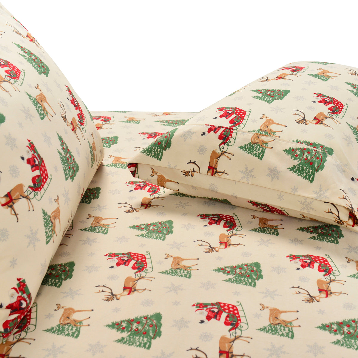 Elegant Comfort 6-Piece Christmas & Holiday Sheet Set - Soft as a Hotel Premium Quality