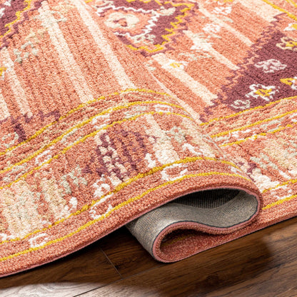 Alena Peach Wool Blend Area Rug - Clearance