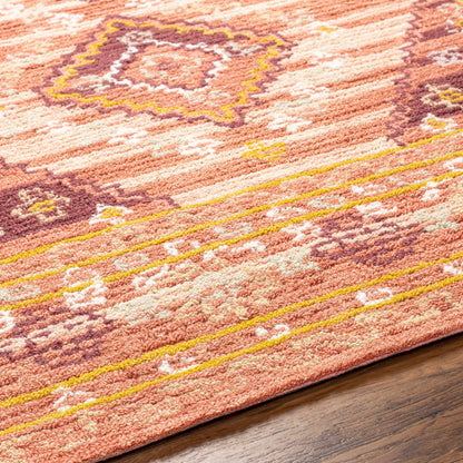 Alena Peach Wool Blend Area Rug - Clearance