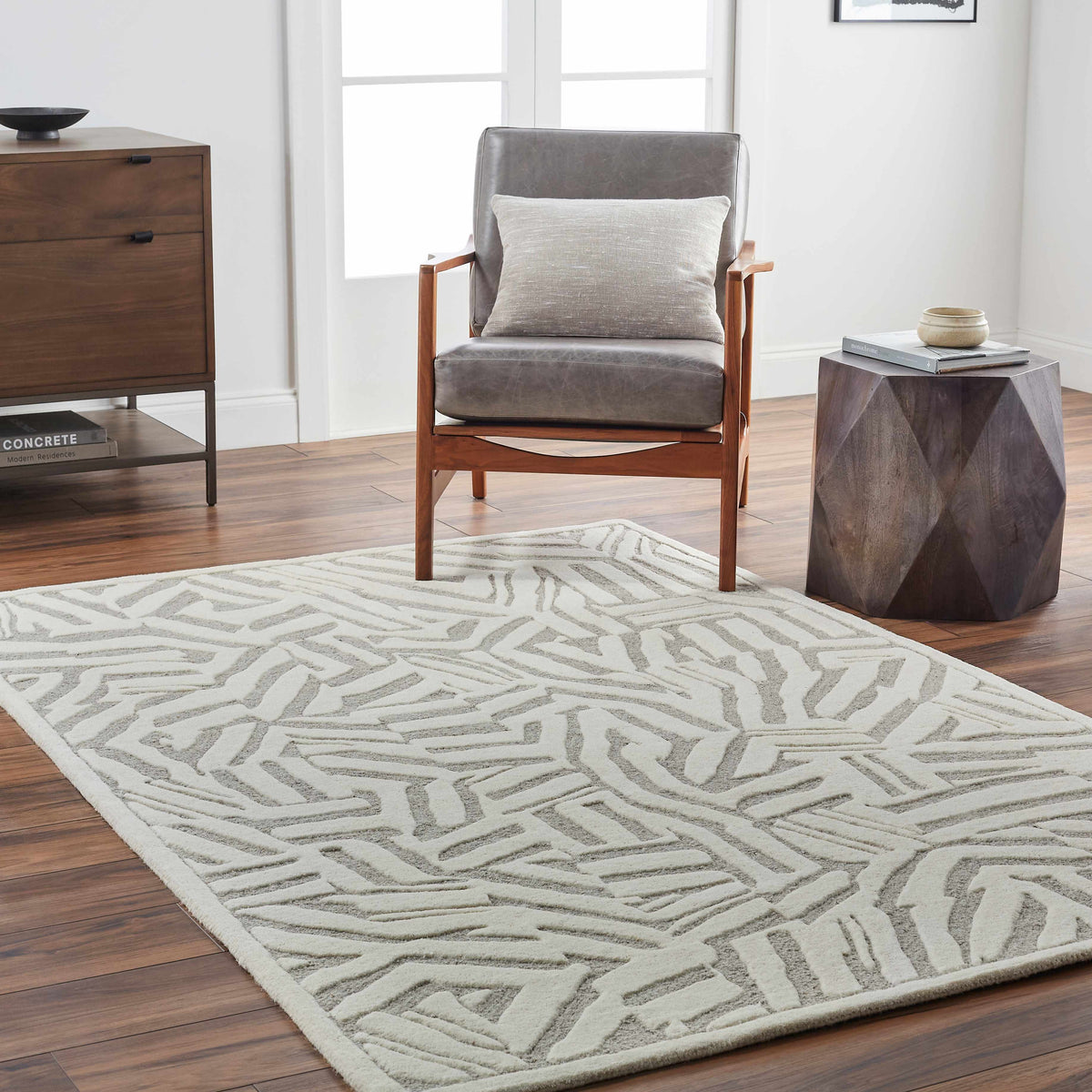 Avian Cream Wool Area Rug - Clearance