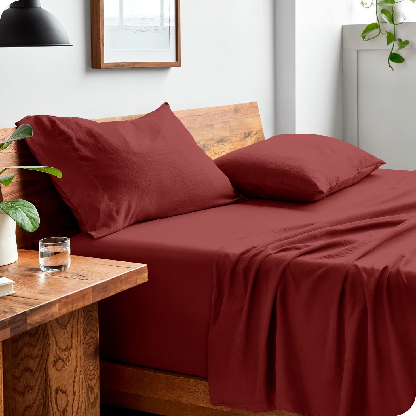 Bare Home Washed Microfiber Sheet Set