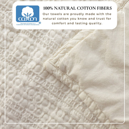 100% Cotton Honeycomb Waffle Garment Washed Quilt Set - Genevieve Collection