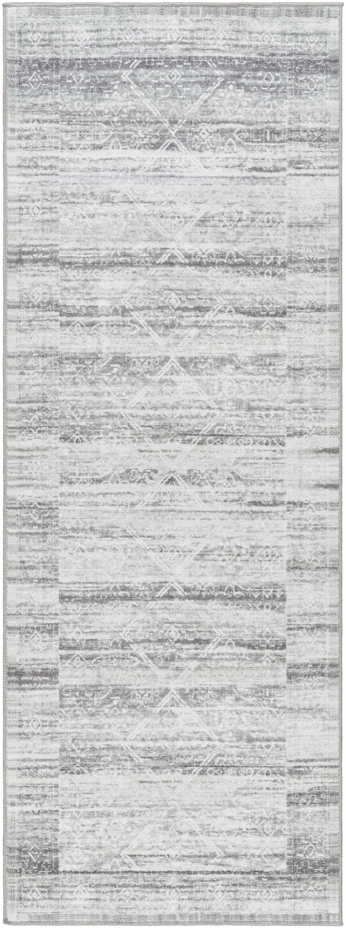 Blake Light Gray Washable Area Rug